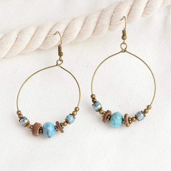 Large Round Earrings - Picture 2 of 3